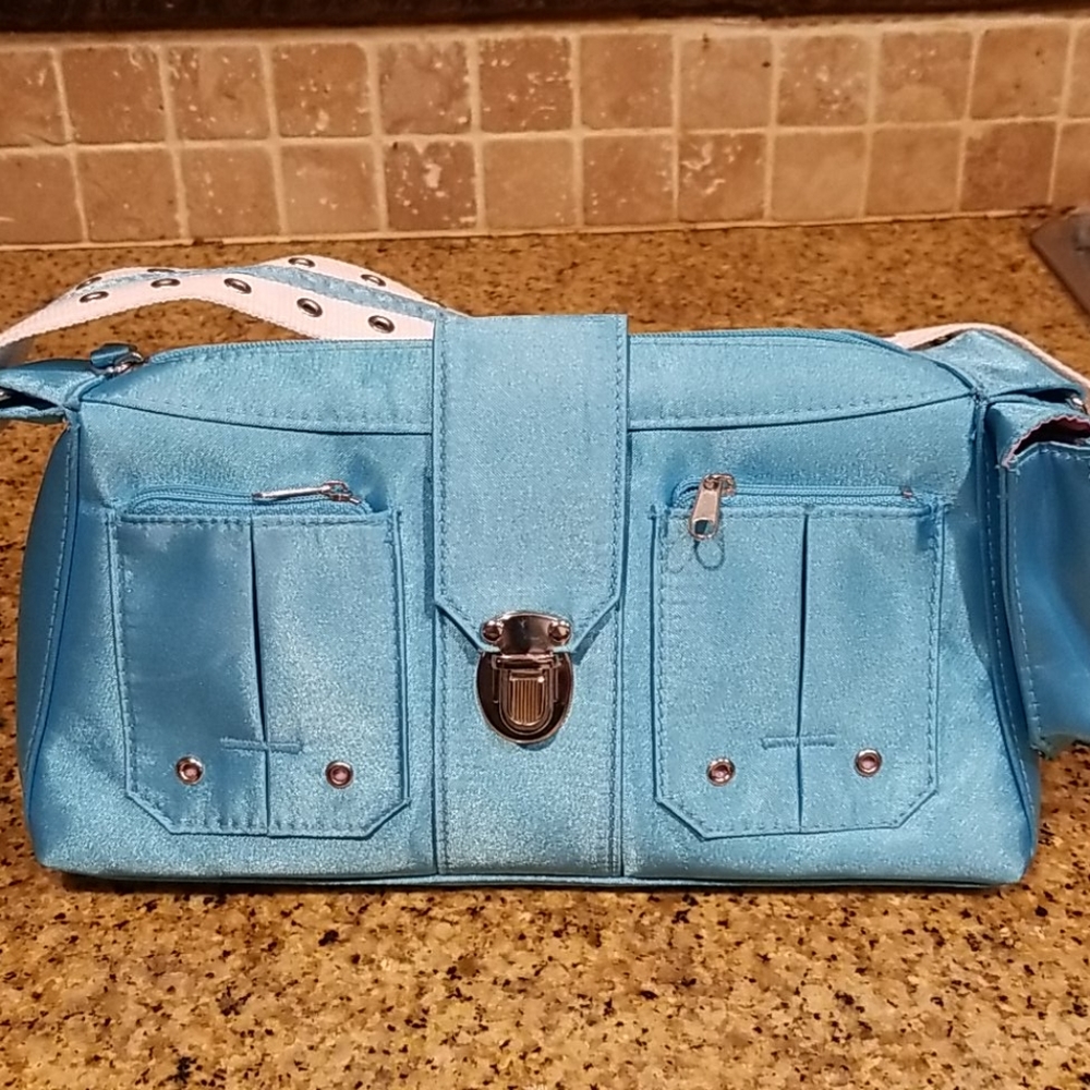 Teal Blue Shoulder Purse